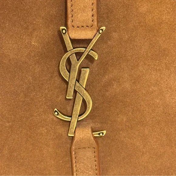 YSL Yves Saint Laurent 5 A 7 Brown Suede Supple Shoulder Hobo Bag - Picture 6 of 16